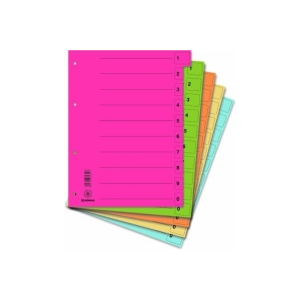 DONAU karton elválasztó lapok, mikroperforált, A4, vegyes színek