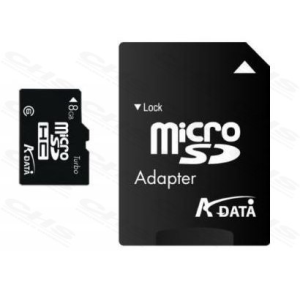 ADATA Memóriakártya MicroSDHC 8GB + Adapter CLASS 6