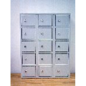  K6750 15 ajtós kisméretű értékmegőrző szekrény