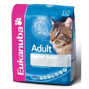Alpha-Vet Kft. Eukanuba Cat Adult Hairball-Indoor 2 x 2 kg