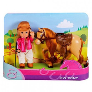 Simba Toys Steffi Love - Évi Baba Zsokéruhában - világosbarna lóval - Simba Toys