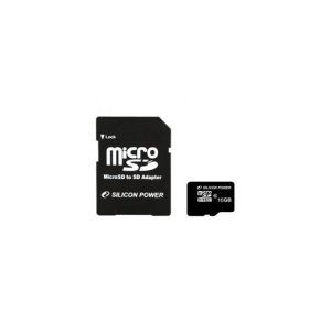 SILICON Power Micro SD 16GB + SD adapter CL10