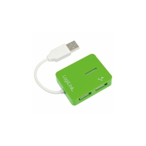 LogiLink Smile USB 2.0 4 portos hub zöld