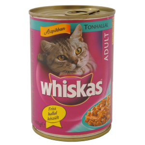 Whiskas 1+ felnőtt macskaeledel konzerv 400 g tonhallal aszpikban