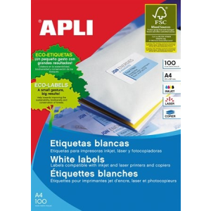 APLI Etikett, univerzális, 63,5x38,1 mm, kerekített sarkú, APLI, 2100 etikett/csomag