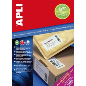 APLI Etikett, univerzális, 105x148 mm, extra erős, APLI "Super Sticky", 400 etikett/csomag