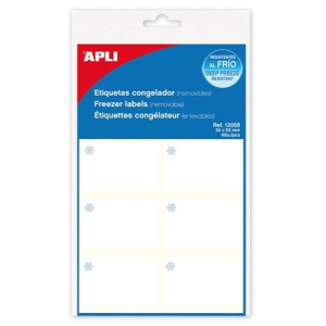 APLI Etikett, 34x53 mm, fagyasztható, kerekített sarkú, A5 hordozón, APLI, 60 etikett/csomag