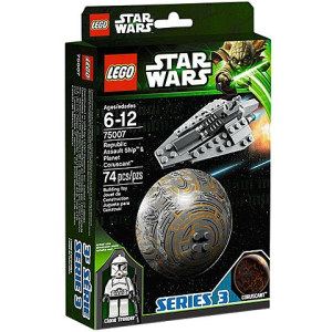 LEGO Star Wars - Köztársasági romboló és Coruscant bolygó 75007