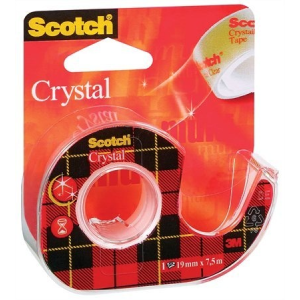 3M Scotch Ragasztószalag, adagolón, 19 mm x 7,5 m, "Crystal"