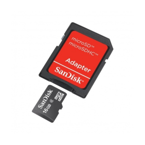 Micro SDHC CARD 16GB SANDISK + SD adapter