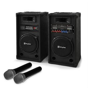 Electronic-Star Karaoke szett STAR-8, hangfalak, drótnélküli mikrofonok 800W