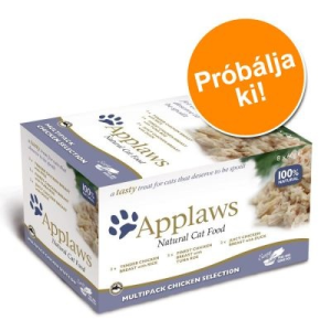 Applaws Cat Pot variációk, 8 x 60 g próbacsomag - Csirkehúsos változat