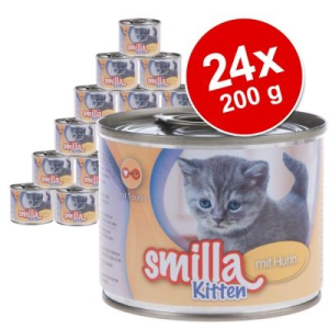 Smilla Kitten gazdaságos csomagolásban 24 x 200 g - Csirkehússal