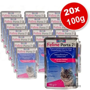 Zooplus Feline Porta 21 tasakos, gazdaságos csomagolásban 20 x 100 g - Tiszta csirkehúsos