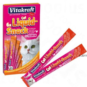 Vitakraft Cat Liquid-Snack csirkével + Taurin - 6 x 15 g