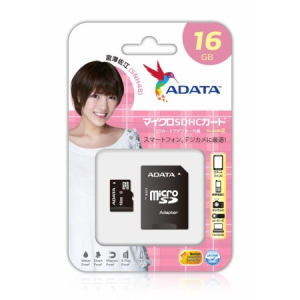  ADATA 16GB SD micro (SDHC Class 4) (AUSDH16GCL4-RA1) memória kártya adapterrel