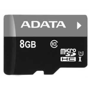 ADATA Micro SDHC 8GB CLass10 kártya + SDHC Adapter