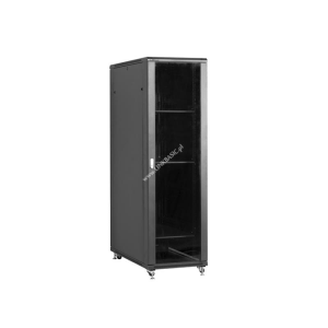 Linkbasic rack cabinet 19 37U 600x1000mm black (smoky-gray glass front door)