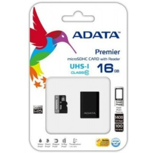 ADATA Memory card Micro SDHC 16GB UHS-I + Micro Reader