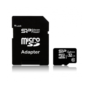 Silicon Power Card MICRO SDHC Silicon Power 32GB UHS-I Superior 1 Adapter (90MB/s | 45MB/s) U1