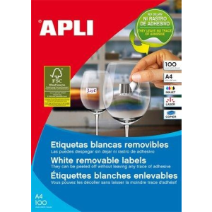 APLI Etikett, univerzális, 48,5x25,4 mm, eltávolítható, APLI, 4400 etikett/csomag (LCA03054)