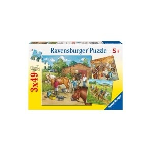 Ravensburger Lovasiskola 3x49 db-os puzzle (092376)