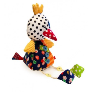 Bobobaby patchwork csörgő plüss játék - Csirke
