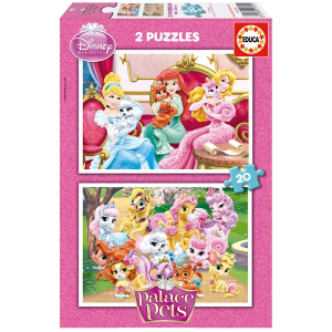 Disney hercegnők: Palota kedvencek 2 x 20 darabos puzzle