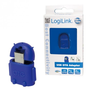LogiLink LogiLink USB micro USB OTG adapter kék