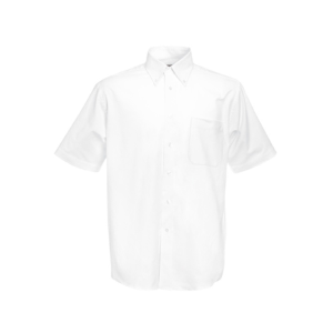 Fruit of the Loom FoL Short Sleeve Oxford Shirt, fehér