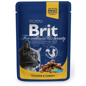 Brit Brit Premium Cat Chicken & Turkey alutasakos 100 g