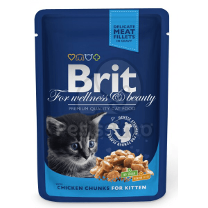 Brit Brit Premium Cat Chicken Chunks for Kitten alutasakos 24 x 100 g