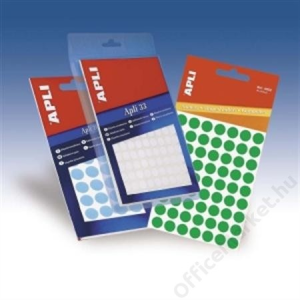 APLI Etikett, 8 mm kör, kézzel írható, színes, APLI, neon piros, 288 etikett/csomag (LCA2081)