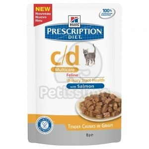  Hill's Prescription Diet™ c/d™ Multicare Feline Salmon alutasakos 12 x 85 g