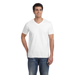 GILDAN V. nyakú férfi póló, fehér (Gildan V. nyakú férfi póló, fehér)