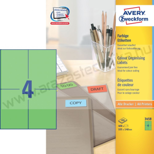 Avery 105 x 148mm zöld univerzális címke / Avery 3458