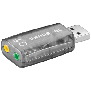 Powery Goobay USB 2.0 hangkártya  Audio/Headset adapter
