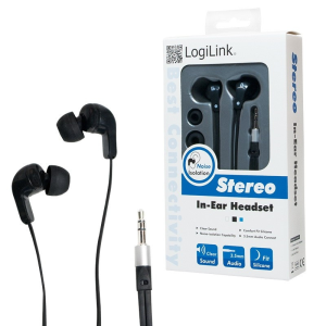 LogiLink ® Stereo In-Ear Headset, Black