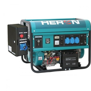 Heron benzinmotoros áramfejlesztő + HAV1 inditó automatika, max 5500 VA, egyfázisú, elektromos önindítóval (EGM-55 AVR-1E)