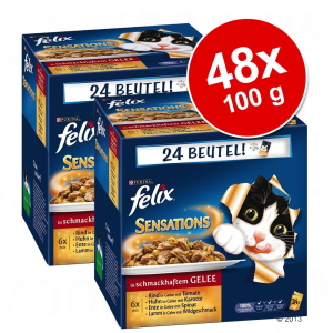 FELIX Sensations aszpikban 48 x 100 g - Vegyes csomag