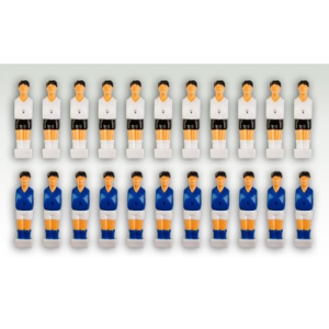  22 játékosból álló készlet asztali focihoz kék - fehér - 2,5 x 10,5 x 2 cm