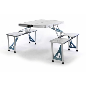  Összecsukható alumínium asztal beépített paddal.
