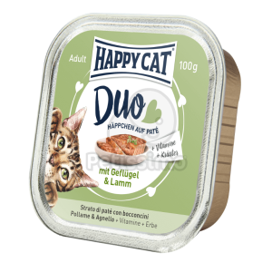 Happy Cat Happy Cat Duo pástétomos falatkák - Baromfi és bárány 100 g