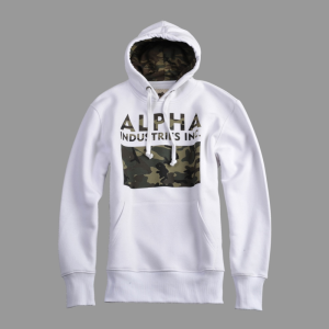 Alpha Industries Camouflage Print Hoody - fehér