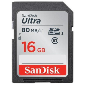 Sandisk Ultra SDHC 16GB (80MB/s) (class 10)