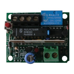 Proteco PRX4331 1 csatornás vevö, 433 MHz, AM, 12Vac-dc, 9 kód - Impulzusos, relés kimenet, max 200mA terhelhetőség, kontroll LED