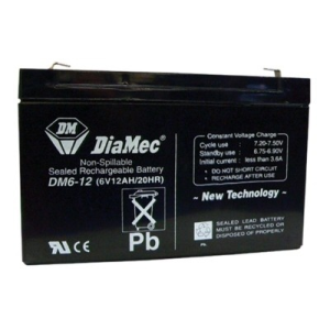 DIAMEC DM6-12 akkumulátor biztonságtechnikai rendszerekhez és elektromos játékokhoz