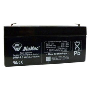 DIAMEC DM6-3.3 akkumulátor biztonságtechnikai rendszerekhez és elektromos játékokhoz
