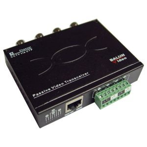 EuroVideo EVA-TTP404HD passzív csavart érpár átalakító TVI/AHD/CVI rendszerekhez, 4 csatornás, 1080p max 200 m