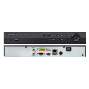 EuroVideo EVD-IP08/400A1FHA 8 csatornás NVR, 400 fps/1080p, 1 audio BE, 1x4 TB SATA HDD, 4/1 alarm I/O, 12 VDC